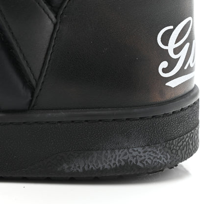Gucci Nylon Calfskin Mens High Top Sneakers 8.5 Black 9 of 9