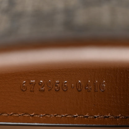 Gucci GG Supreme Monogram Azalea Calfskin Retro Interlocking G Beauty Case Beige Ebony Brown Sugar 7 of 9