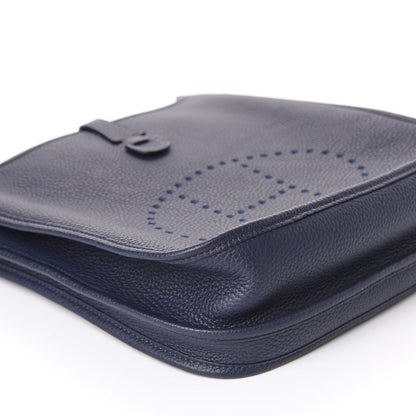 Hermes Taurillon Clemence Evelyne III PM Bleu Nuit 5 of 12
