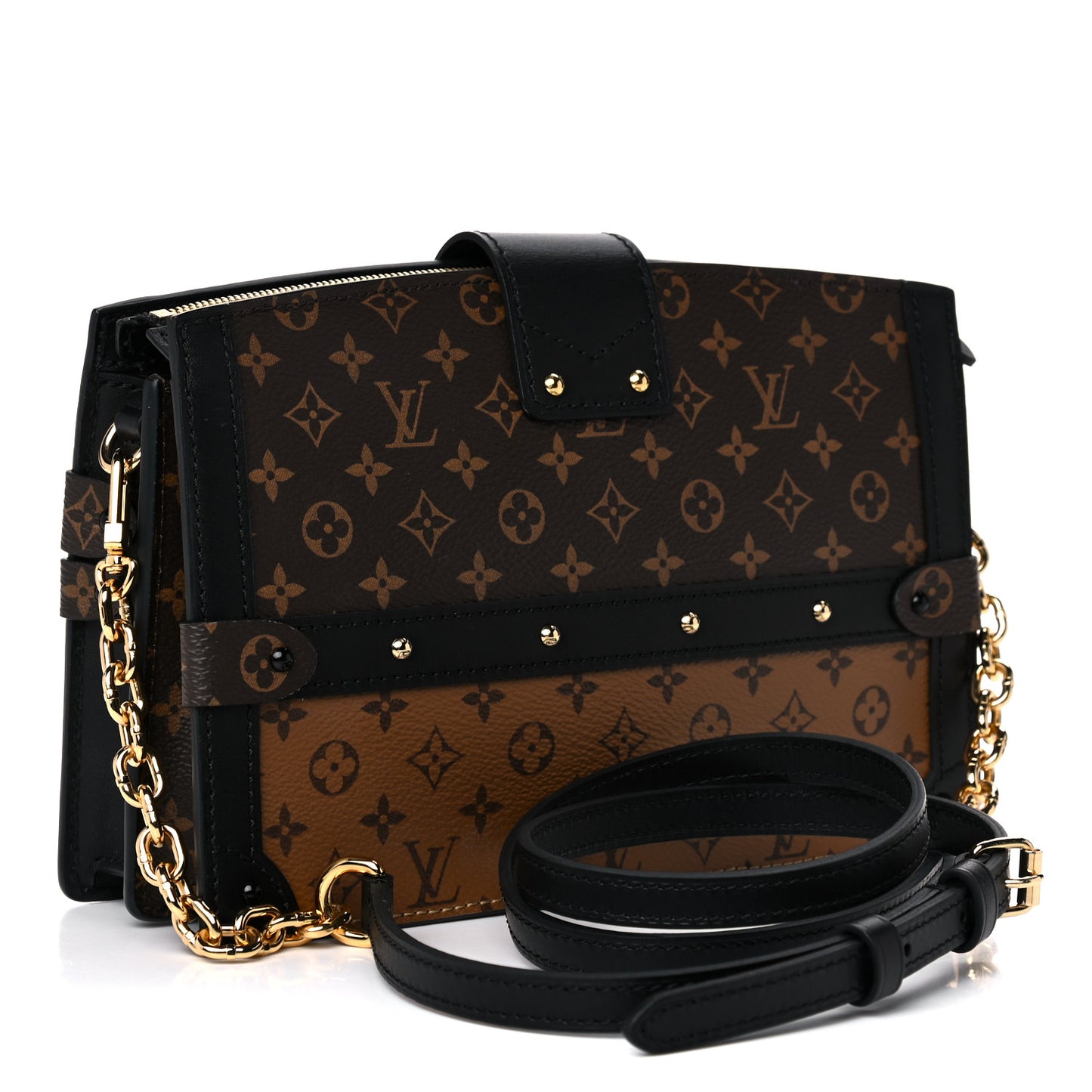 Reverse Monogram Trunk Clutch