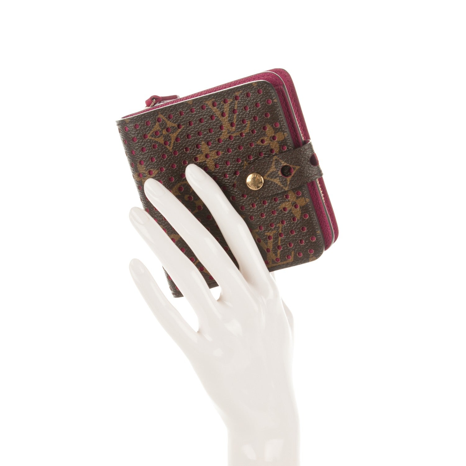 Louis Vuitton Monogram Perforated Compact Zipped Wallet Fuchsia 2 of 6