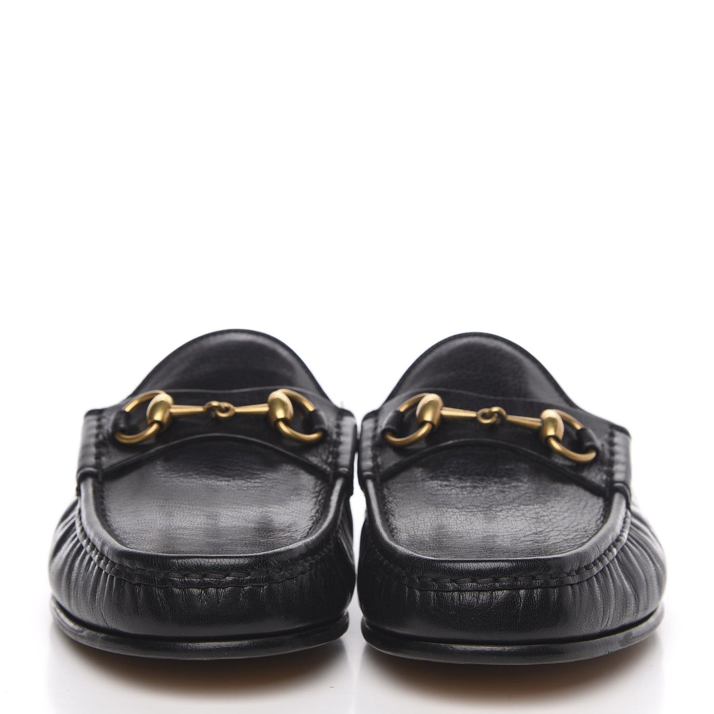Goatskin Mens Horsebit Slippers 8 Black