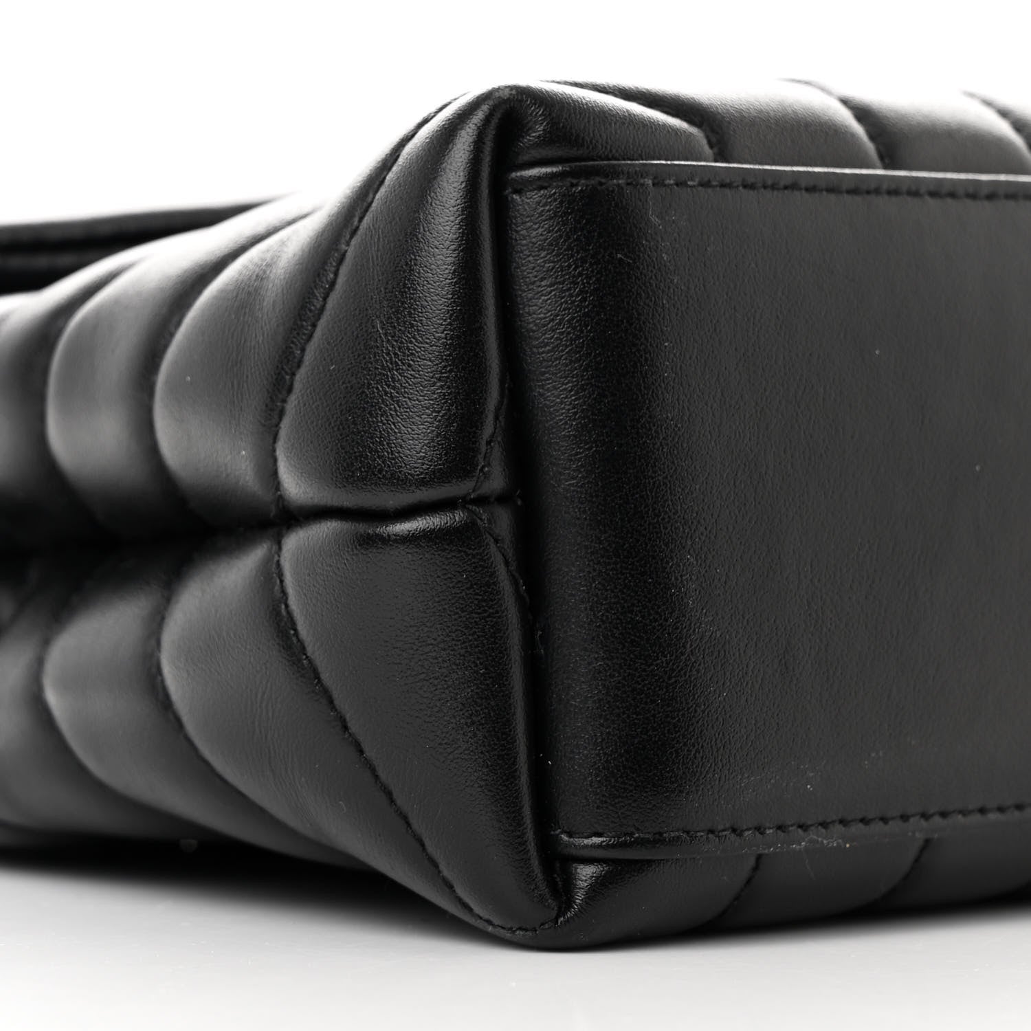 Saint Laurent Calfskin Y Quilted Monogram Monochrome Small Loulou Chain Satchel Black 10 of 12