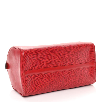 Louis Vuitton Epi Speedy 30 Castillan Red 4 of 11
