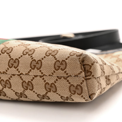Gucci GG Monogram Web Flat Messenger Bag Black 10 of 12