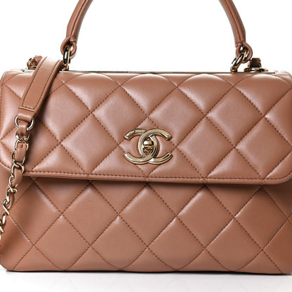 Chanel Lambskin Quilted Small Trendy CC Flap Dual Handle Bag Camel 8 of 10