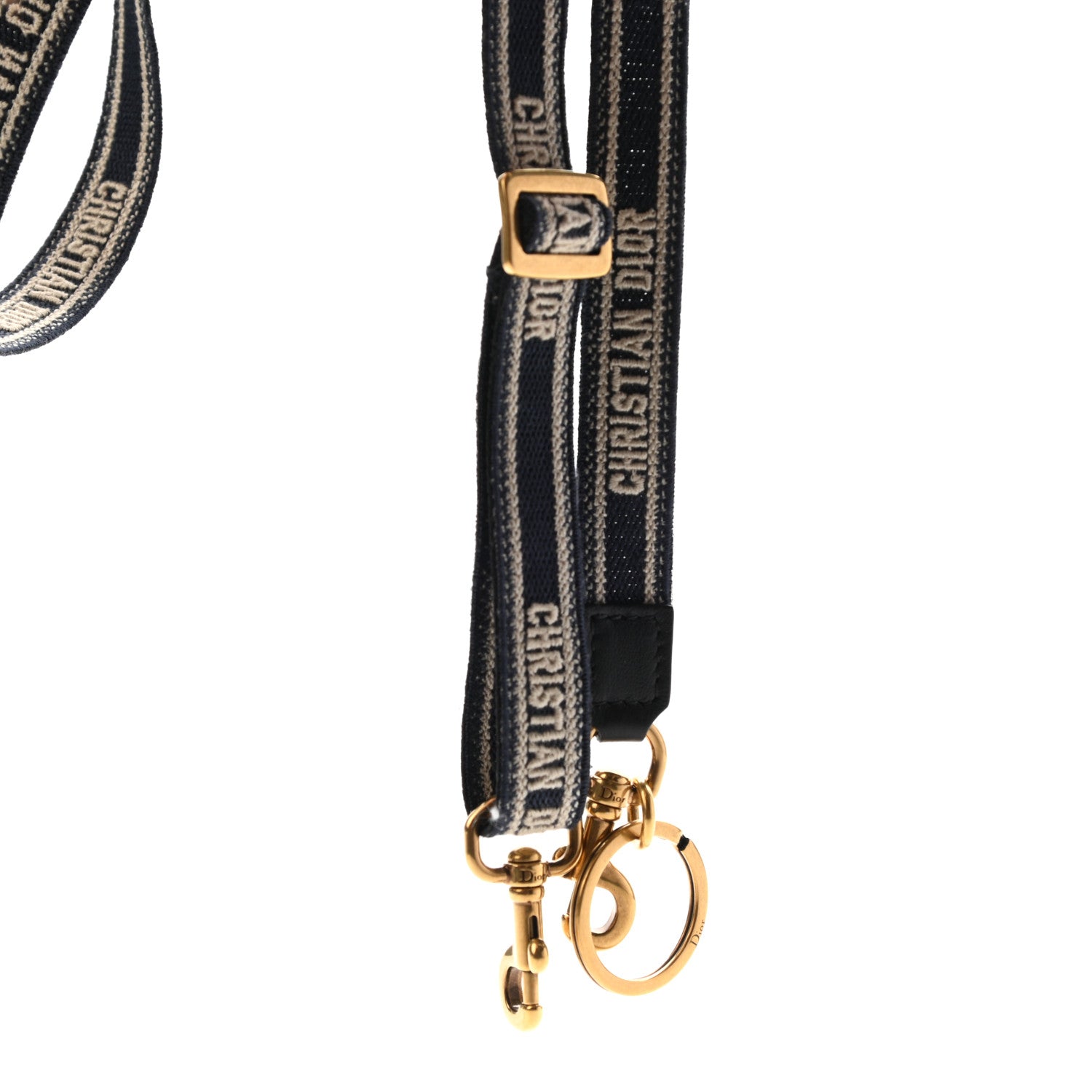 Christian Dior Canvas Embroidered Shoulder Strap Black Multicolor 3 of 5