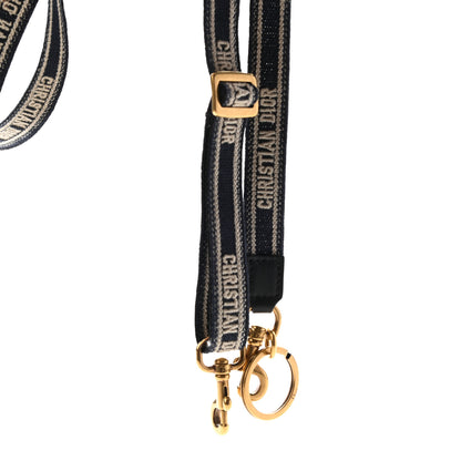 Christian Dior Canvas Embroidered Shoulder Strap Black Multicolor 3 of 5