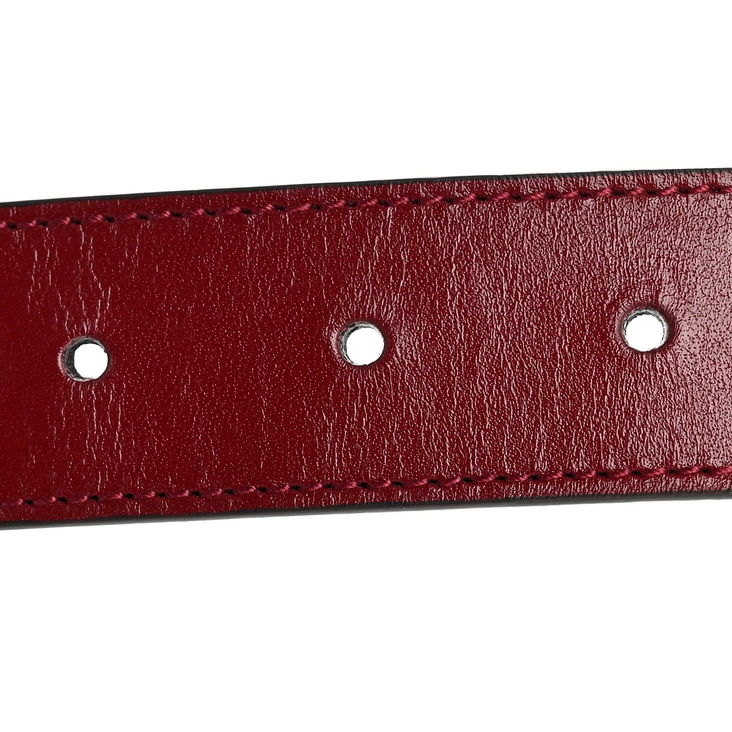 Gucci Plutone Calfskin Double G 30mm Belt 80 32 Rosso Ancora 4 of 6