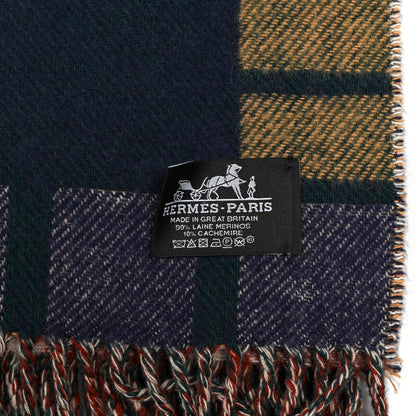 Hermes Wool Cashmere Patchwork Saddle Blanket Cannelle Grenat 3 of 3
