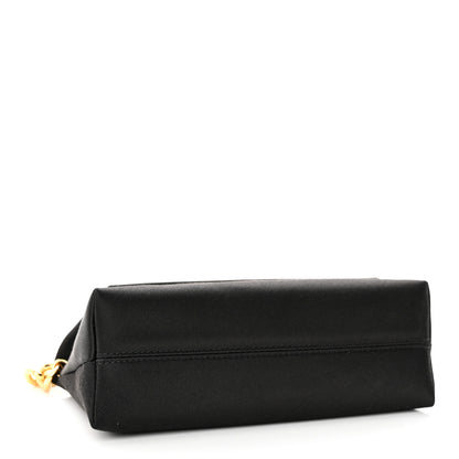 Tom Ford Satin Mini Label Chain Shoulder Bag Black 4 of 11