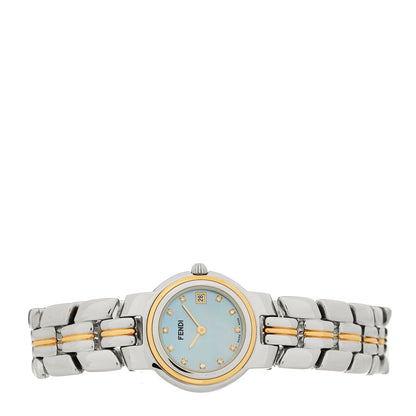 Fendi Stainless Steel Diamond Mother of Pearl 25mm 980L Quartz Watch 2 of 4