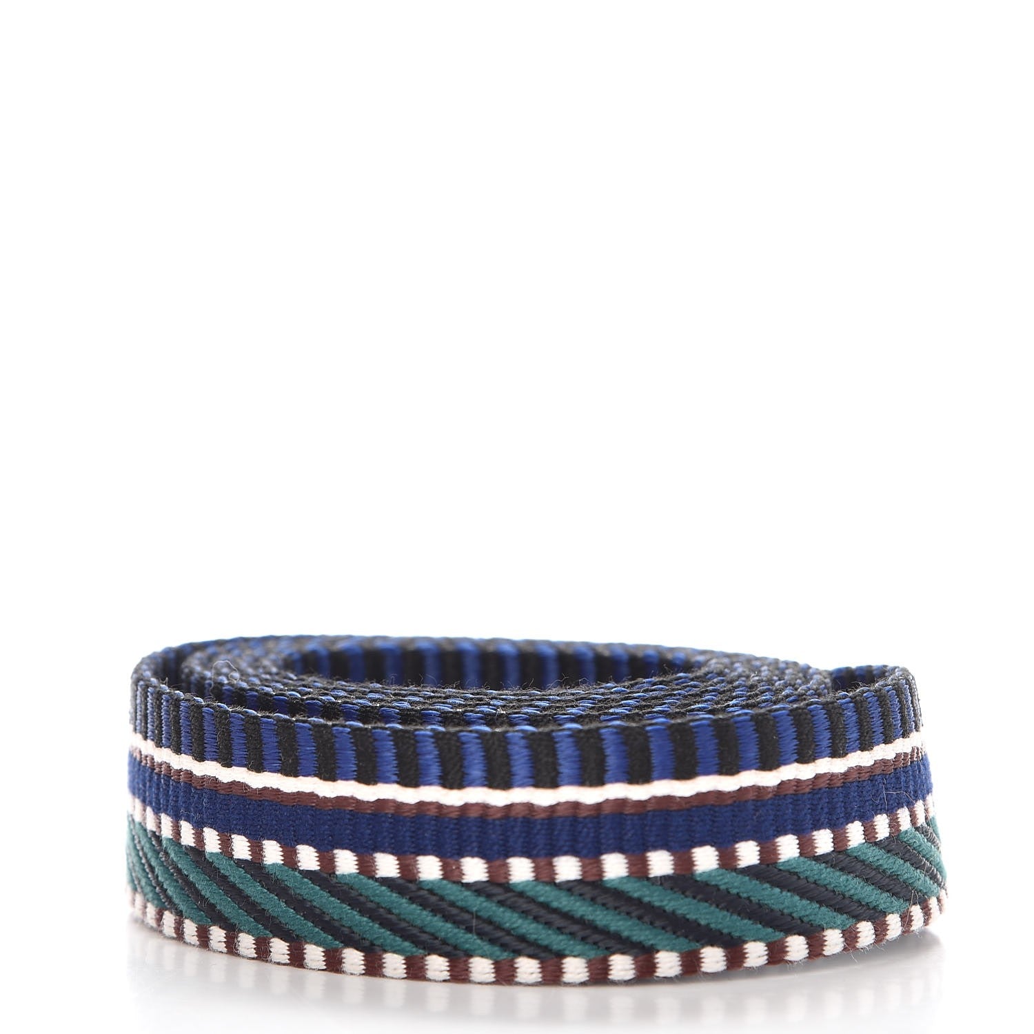 Hermes Toile Swift 25mm Sangle Cavale Shoulder Strap Malachite Bleu Electrique Black 2 of 5