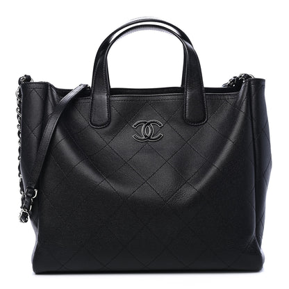 Chanel Caviar Stitched Medium Lady Coco Shopping Tote Black 1 of 6