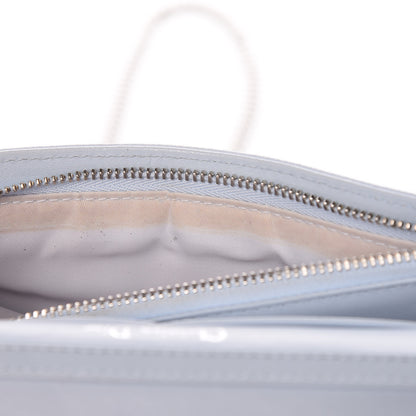 Christian Dior Grained Calfskin Diorama Wallet on Chain Pouch Light Blue 9 of 18