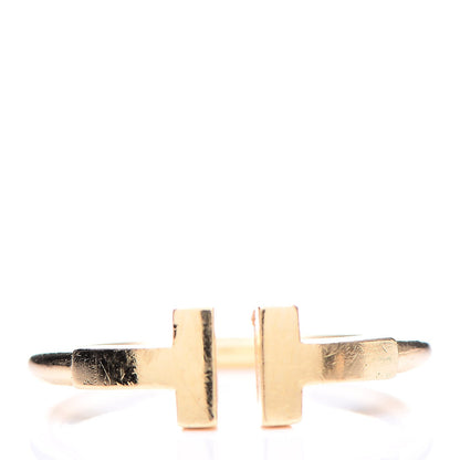 Tiffany 18K Yellow Gold T Wire Ring 49 4.75 1 of 6
