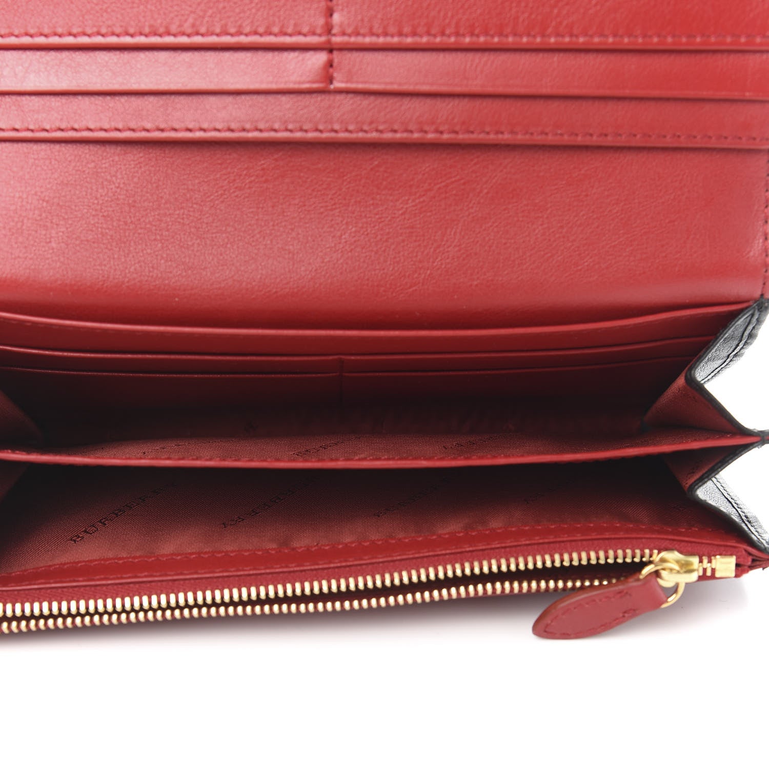 Burberry Grainy Calfskin House Check Continental Wallet Black 8 of 10