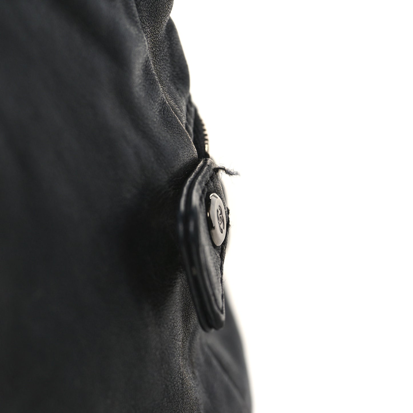 Goatskin Medium Luxe Ligne Bowler Black