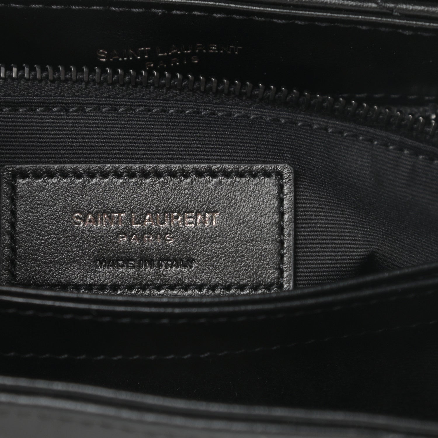 Saint Laurent Calfskin Y Quilted Monogram Toy Loulou Crossbody Bag Black 6 of 11