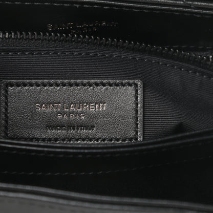 Saint Laurent Calfskin Y Quilted Monogram Toy Loulou Crossbody Bag Black 6 of 11