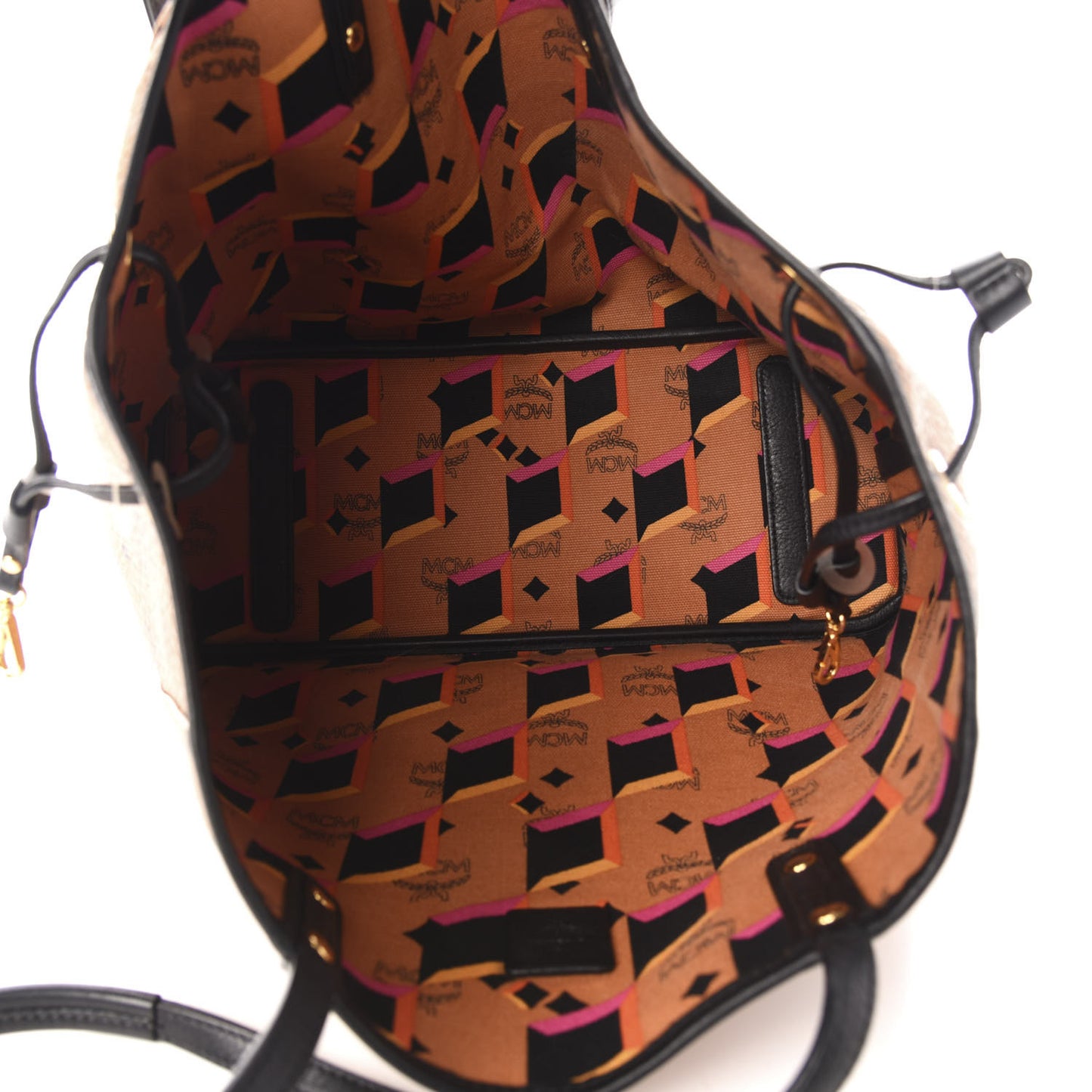 Visetos Medium Project Reversible Shopper Tote Cognac