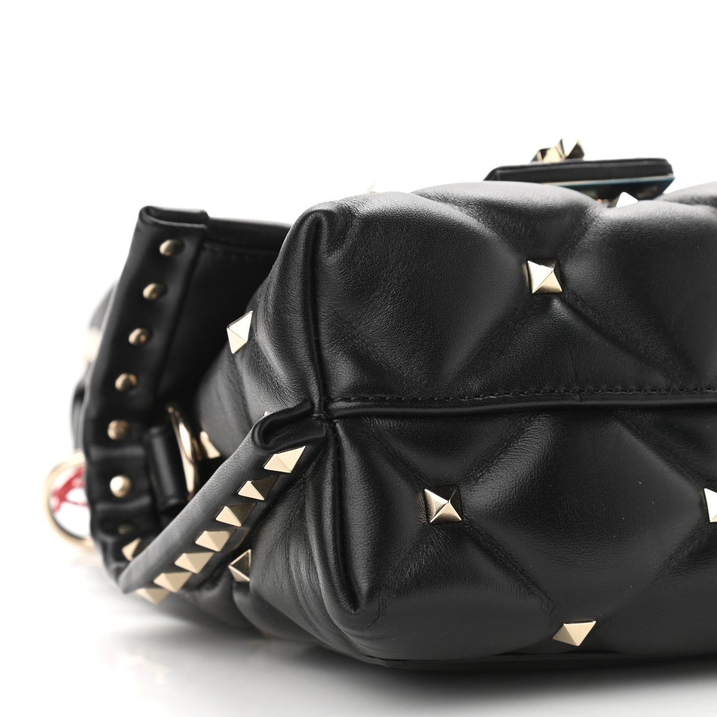 Nappa Mini Candystud Top Handle Bag Black