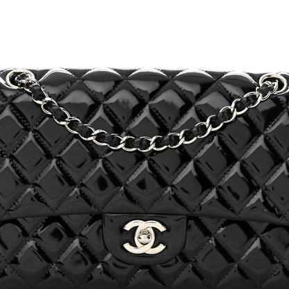 Chanel Patent Quilted Medium Double Flap Black 8 of 11