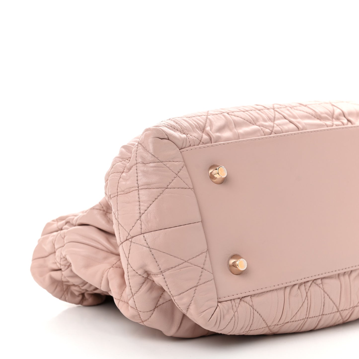 Gaufre Lambskin Cannage Delices Tote Poudre