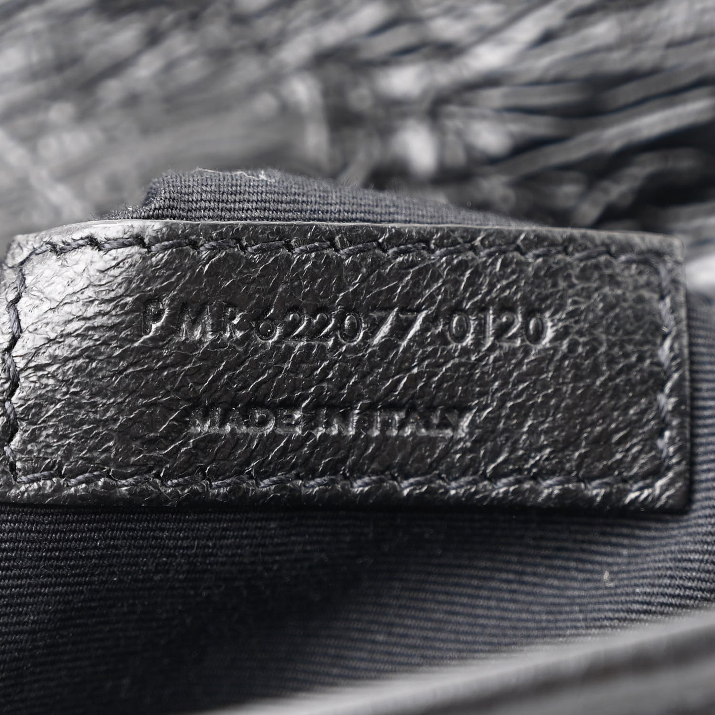 Crinkled Calfskin Matelasse Monogram Niki Chain Wallet Black