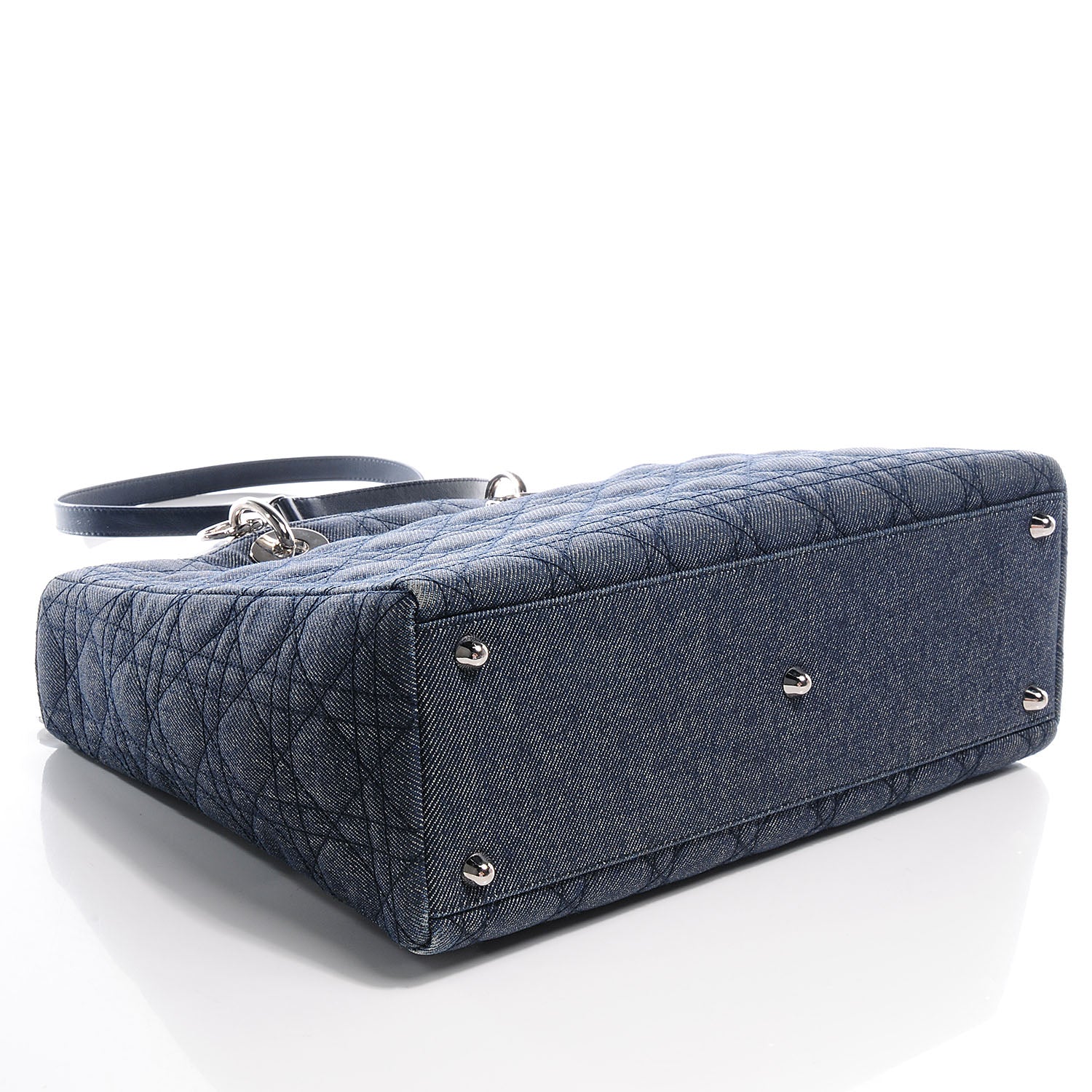 Christian Dior Denim Cannage Large Lady Dior 4 of 9