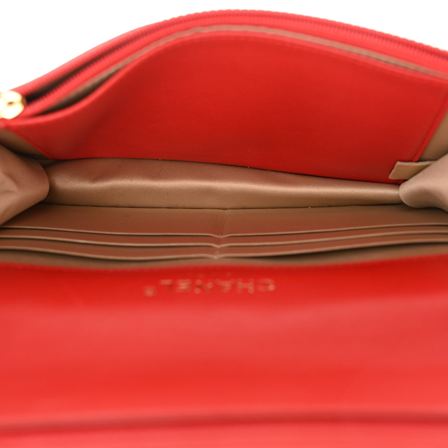 Chanel Lambskin Quilted Golden Class Wallet on Chain WOC Red 5 of 11