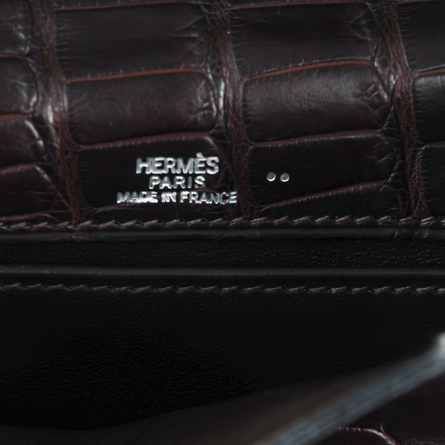 Matte Niloticus Crocodile Kelly Pochette Havane