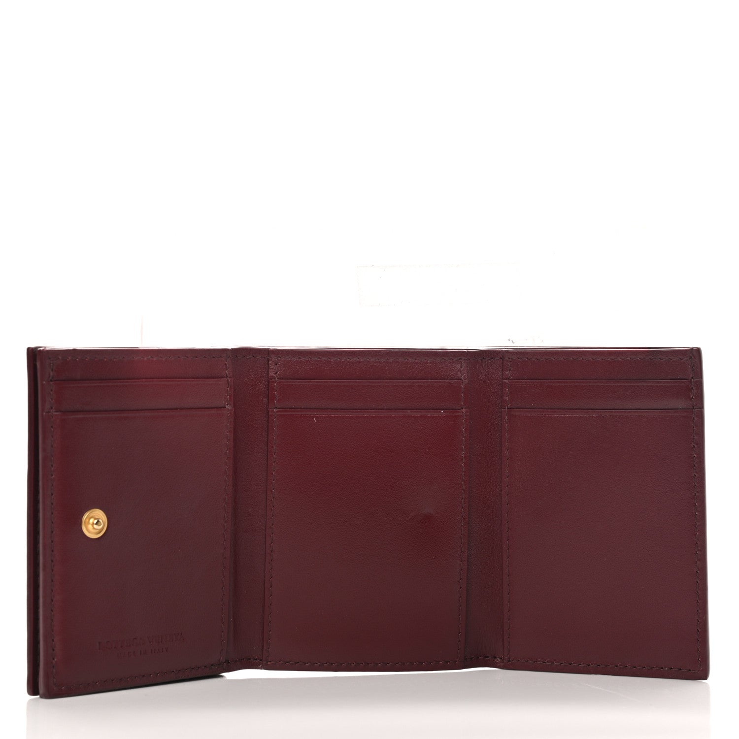 Bottega Veneta Nappa Intrecciato Trifold Wallet Bordeaux 4 of 7
