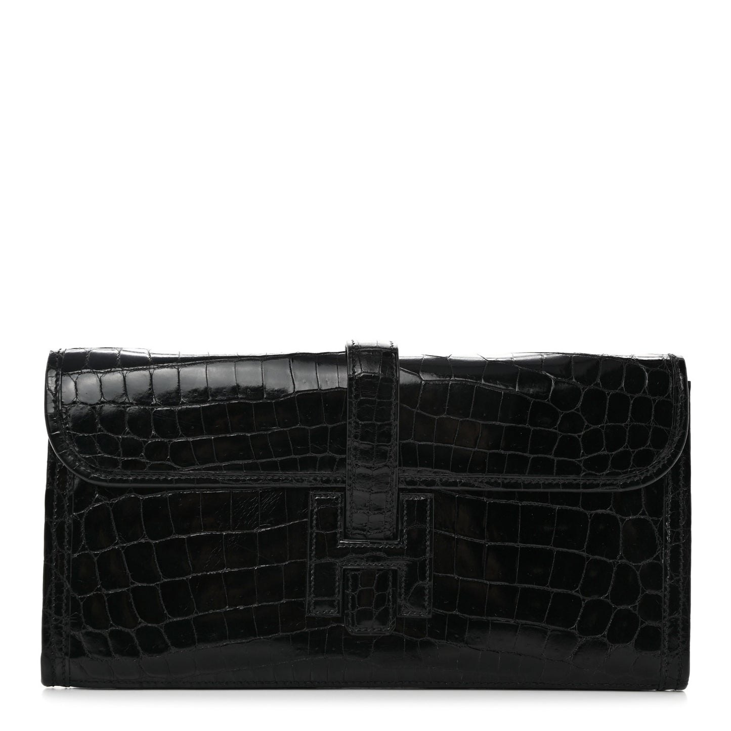Shiny Niloticus Crocodile Jige Elan 29 Clutch Black