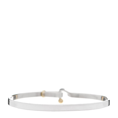 Tiffany Sterling Silver 18K Yellow Gold Hook Eye Bangle Bracelet 2 of 5