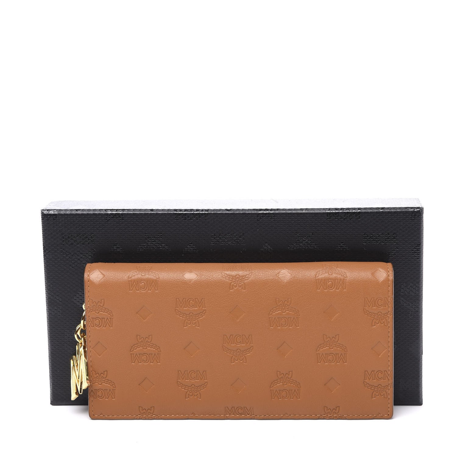 MCM Calfskin Ottomar Large Klara Two Fold Wallet Cognac 8 of 8