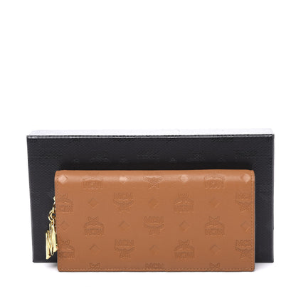 MCM Calfskin Ottomar Large Klara Two Fold Wallet Cognac 8 of 8