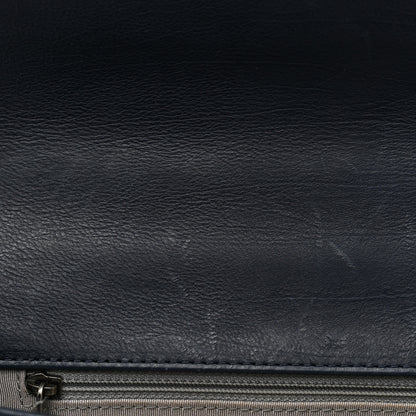 Chanel Calfskin Double Stitch Large Boy Flap Navy Blue 12 of 19