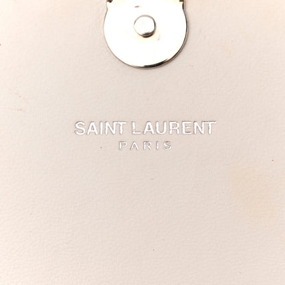 Saint Laurent Calfskin Crocodile Embossed Kate Monogram Tassel Chain Wallet Crema Soft 6 of 11