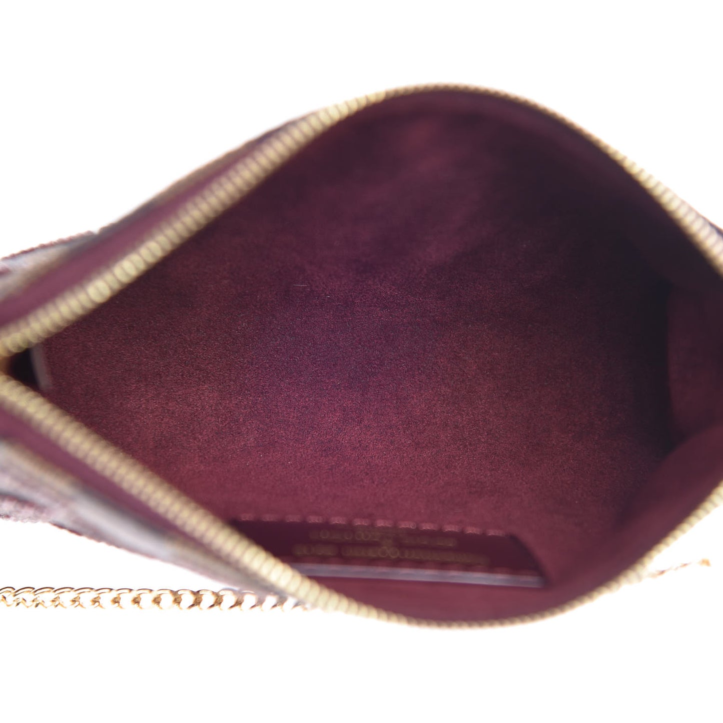 Damier Paillettes Mini Pochette Accessories Red