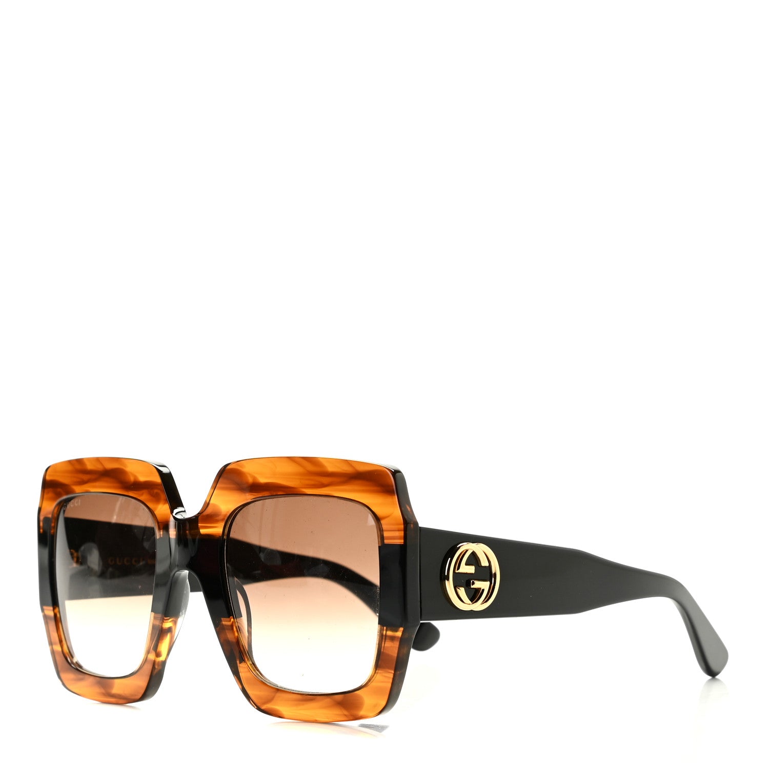 Gucci Square Frame GG0178S Sunglasses Havana 1 of 7