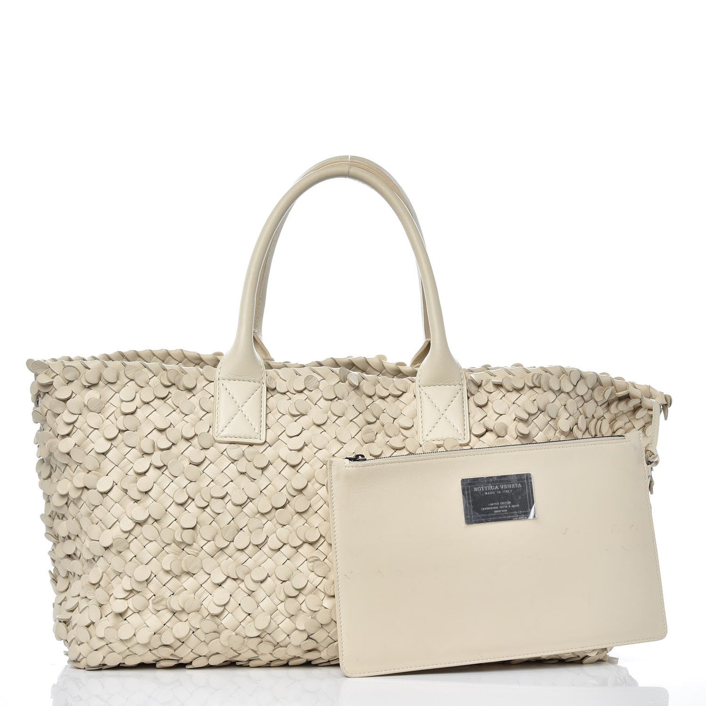 Nappa Intrecciato Medium Paillettes Cabat Cream
