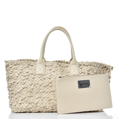 Bottega Veneta Nappa Intrecciato Medium Paillettes Cabat Cream 3 of 10