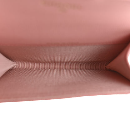 Chanel Caviar Flat Chevron Quilted Flap Card Holder Pink 5 of 10
