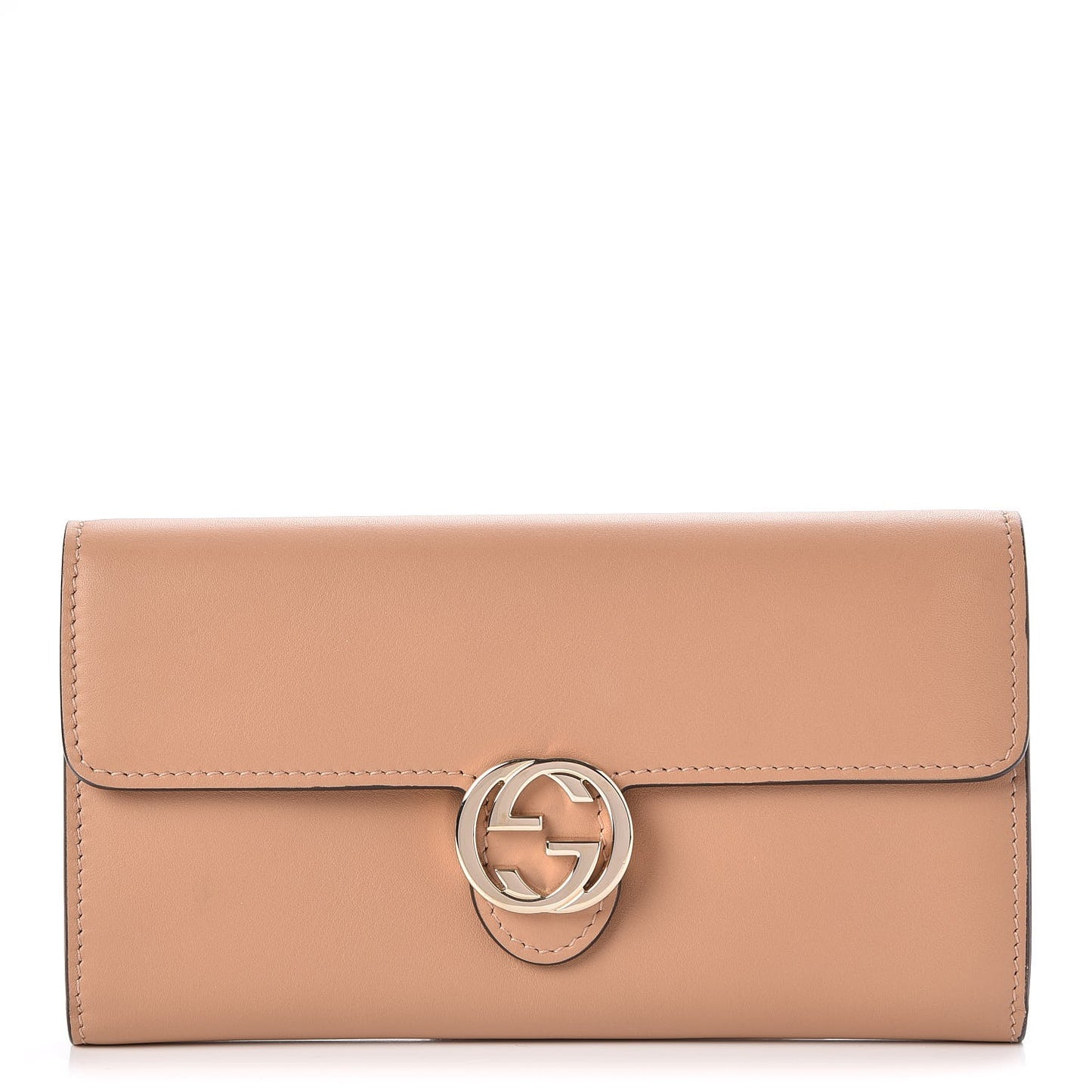 Moon Calfskin Icon Continental Wallet Camelia
