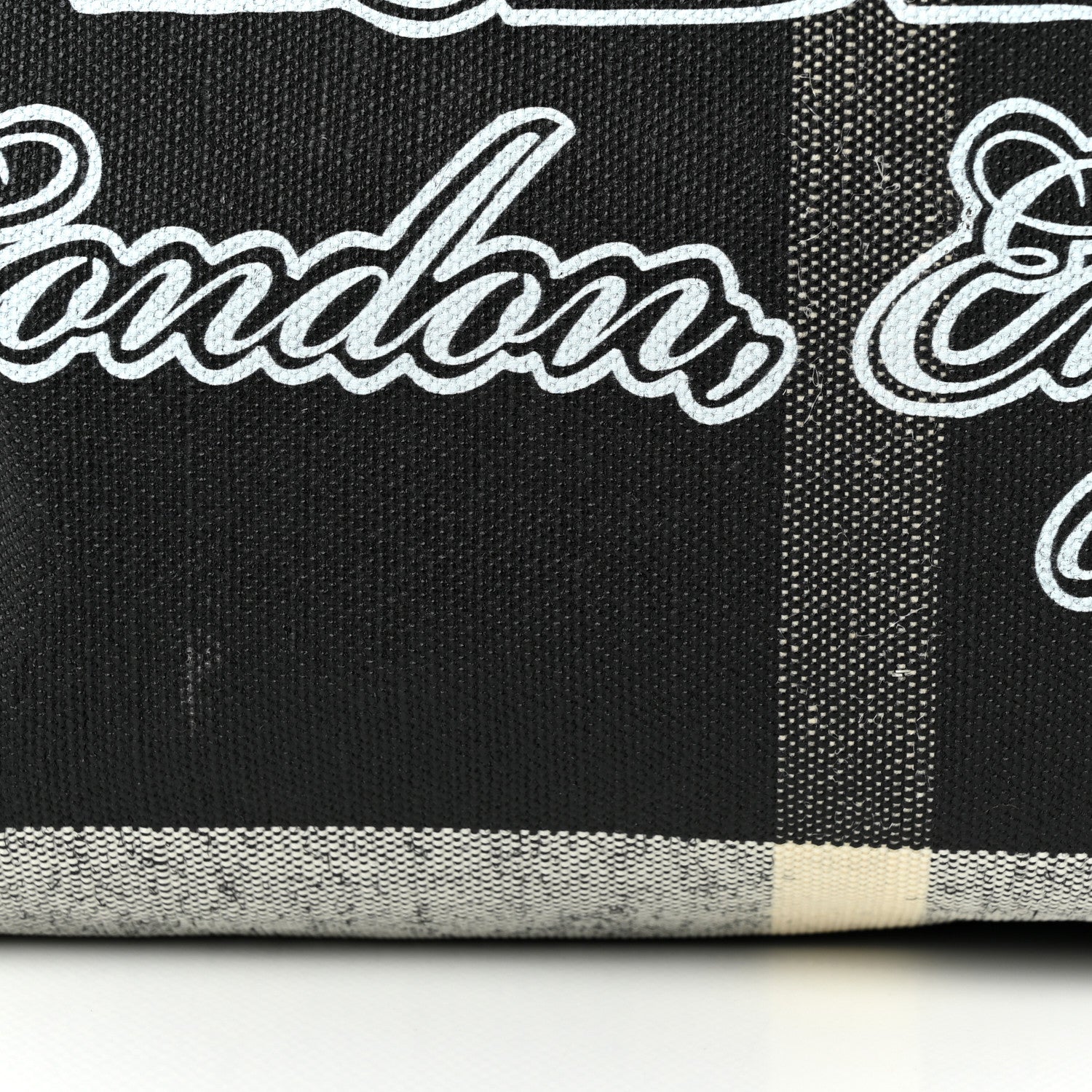 Burberry Coated Canvas Mega Check Medium Doodle Tote Black White 10 of 10