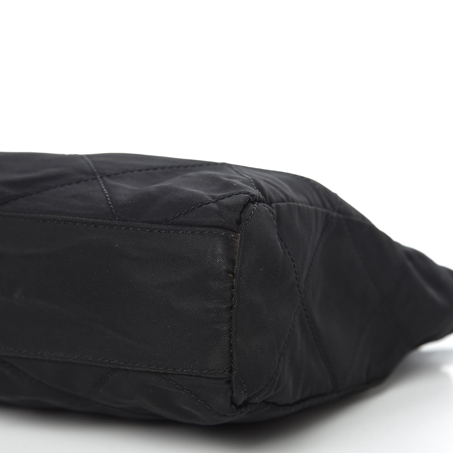 Prada Nylon Tessuto Impuntu Quilted Shoulder Bag Black 6 of 11