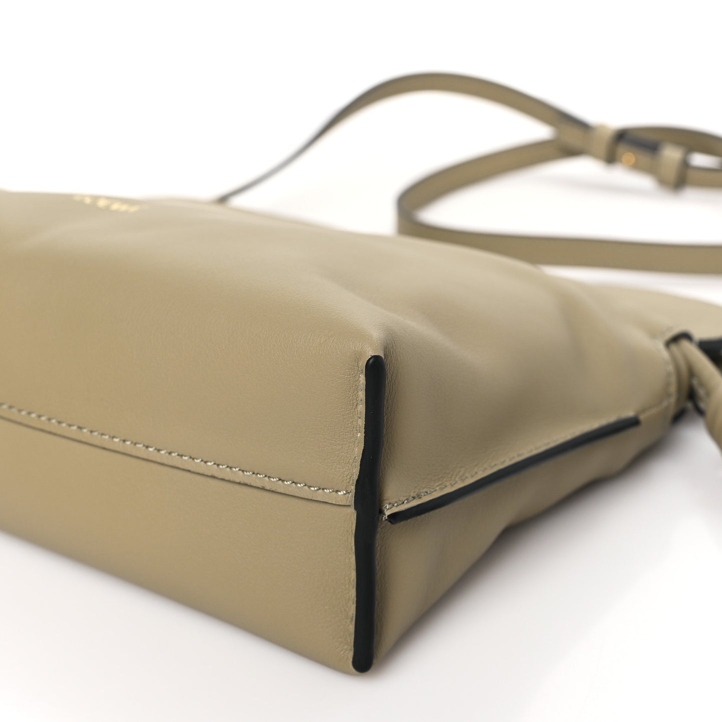 Calfskin Mini Flamenco Knot Clutch Clay Green