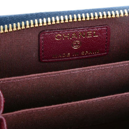 Chanel Sheepskin Quilted Mademoiselle Vintage Zip Coin Purse Navy 6 of 7