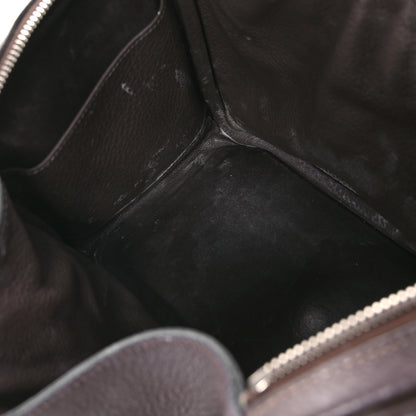 Hermes Taurillon Clemence Lindy 30 Chocolate 11 of 12